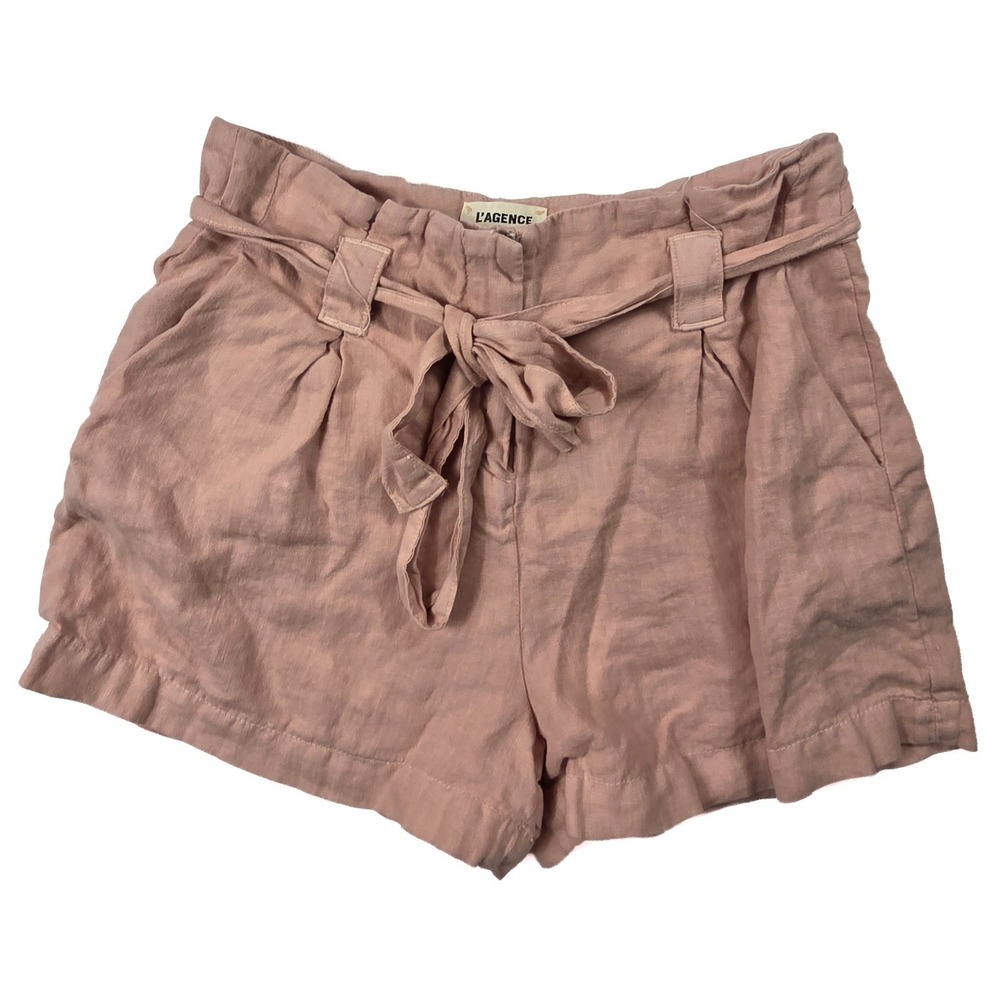 L'AGENCE Hillary Dusty Pink Paperbag Shorts Women's Size 26